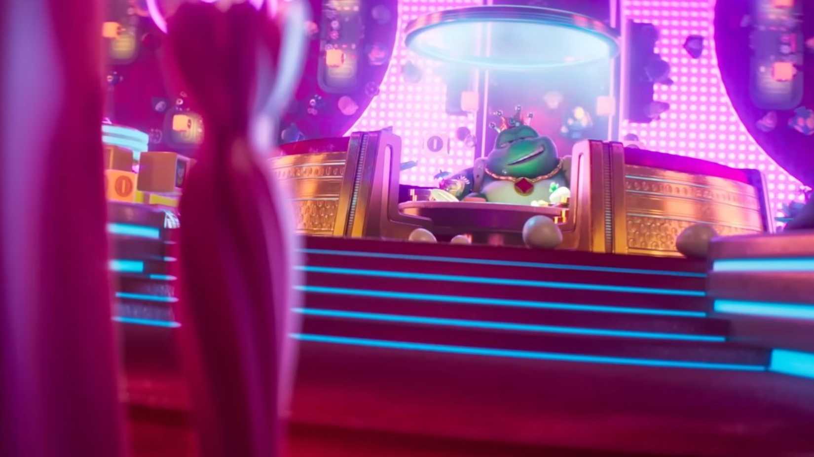 Wart sitting in a chair in Super Mario Galaxy Movie