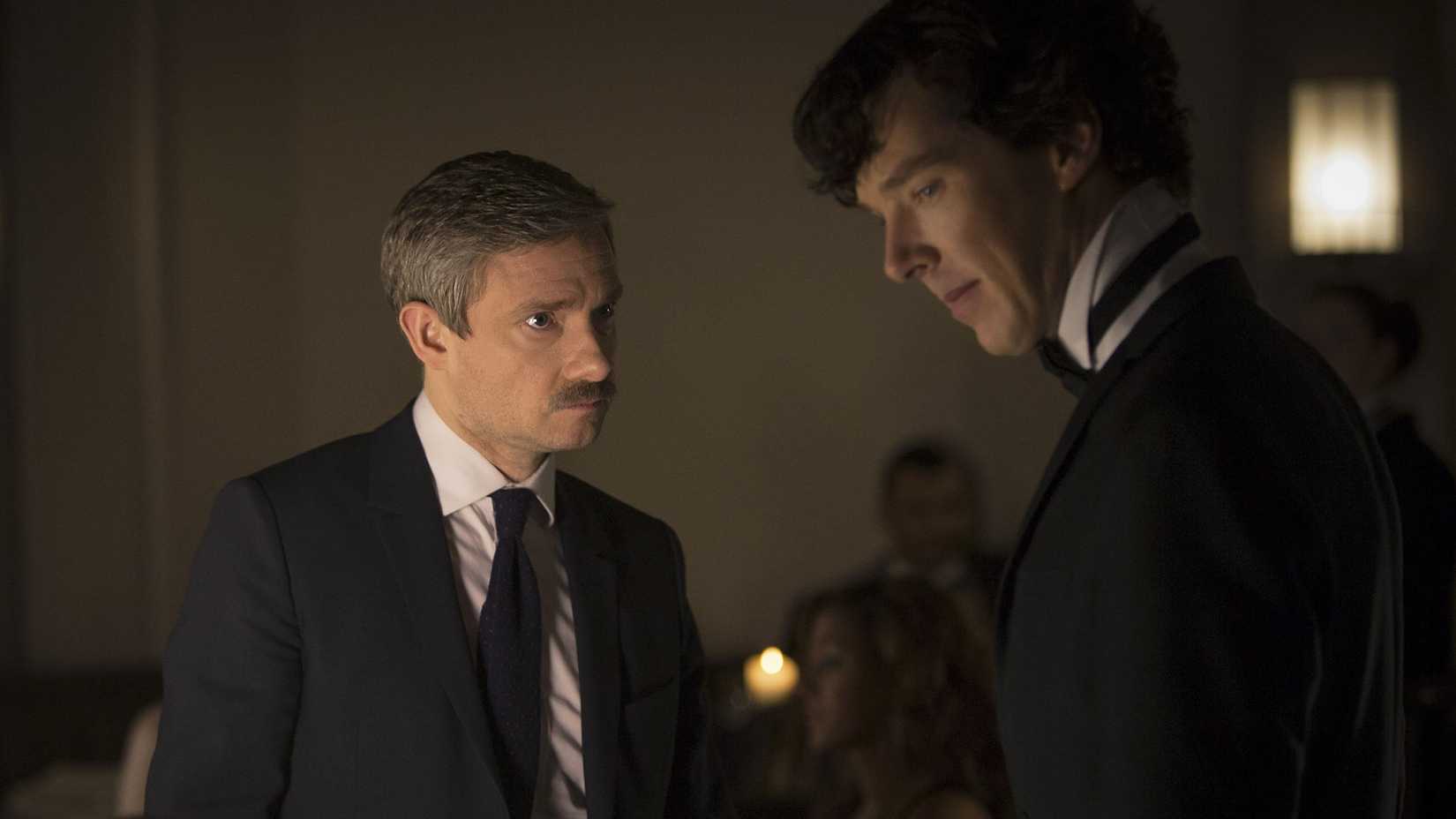 Watson and Holmes in Sherlock's Empty Hearse