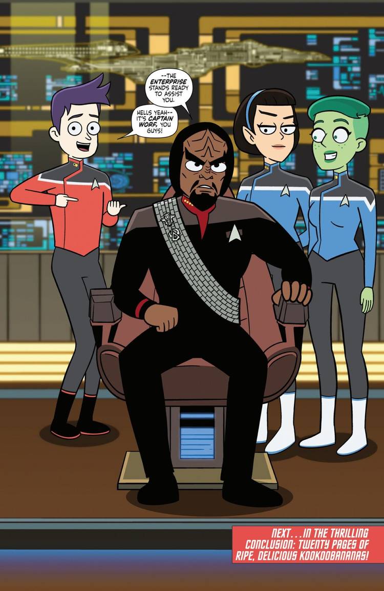 Worf Lower Decks Crossover