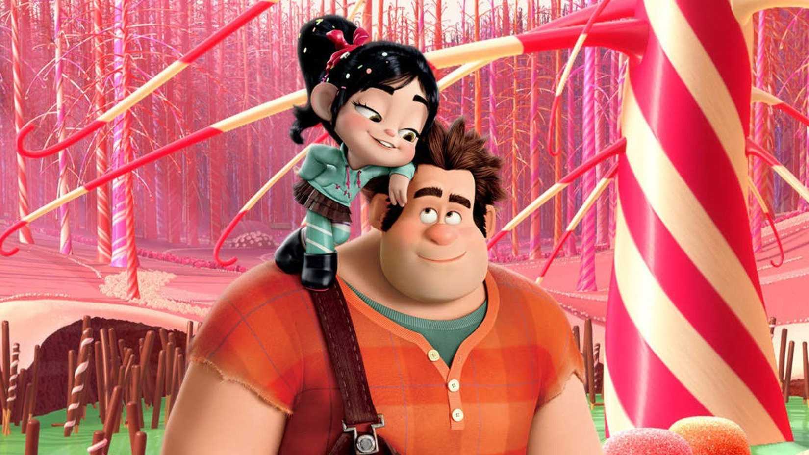 Ralph e Vanellope sorriem um para o outro em Detona Ralph