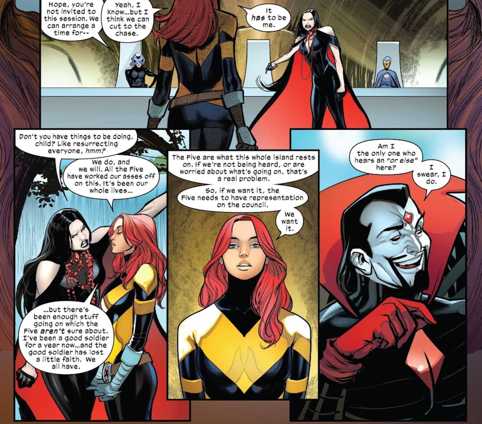 Top 10 Greatest Team Leaders in Marvel History 2 x-men's hope demands to join the quiet council
