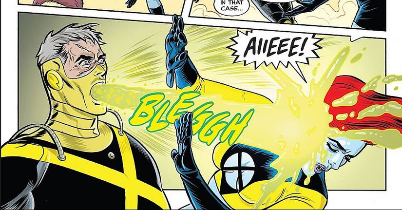 8 Worst Marvel Mutant Powers Of All Time 1 Zeitgeist spitting acid vomit in U Girl's face