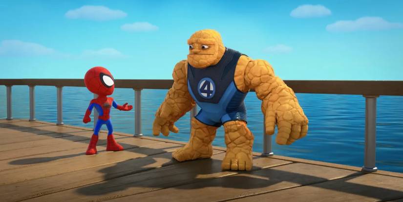 Coisa e Homem-Aranha em Spidey and his Amazing Friends