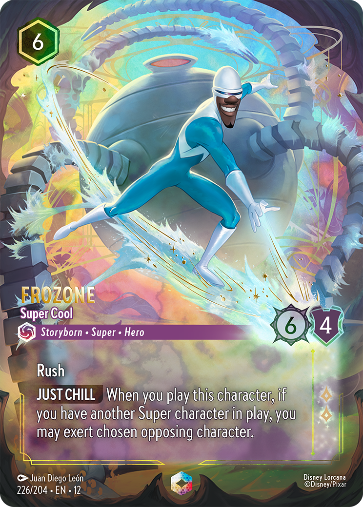 Disney Lorcana Wilds Unknown Frozone Super Cool Enchanted Card