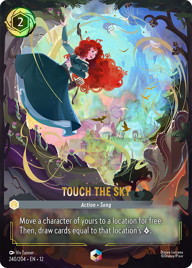 Disney Lorcana Wilds Unknown Merida Touch The Sky Enchanted Card