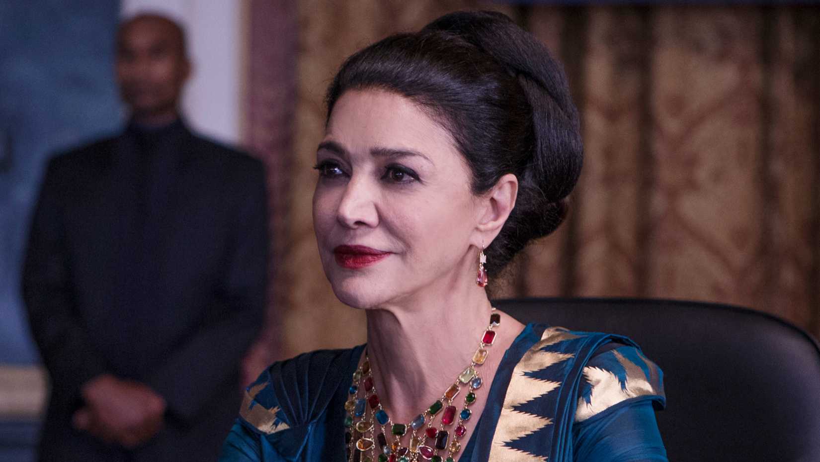Shohreh Aghdashloo’s Chrisjen smiling in The Expanse