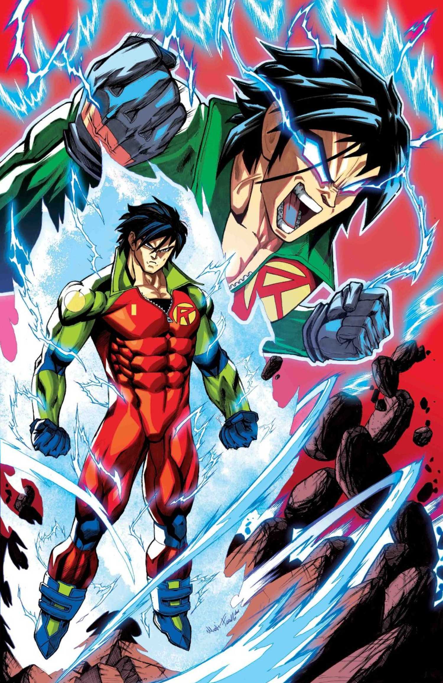 Absolute Batman #20 Jiman Comics Mario 'Fox' Foccillo Variant SHOWING DBZ tribute robin