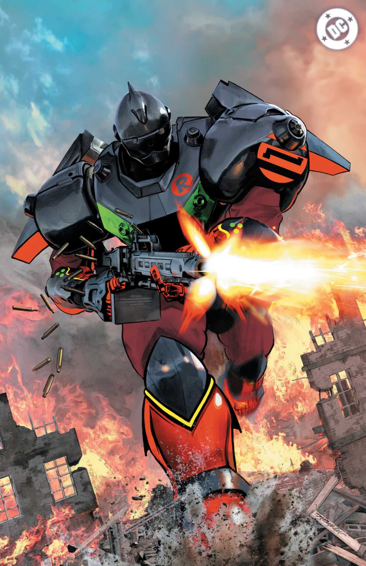 absolute batman's new jason todd robin design in red hood mech