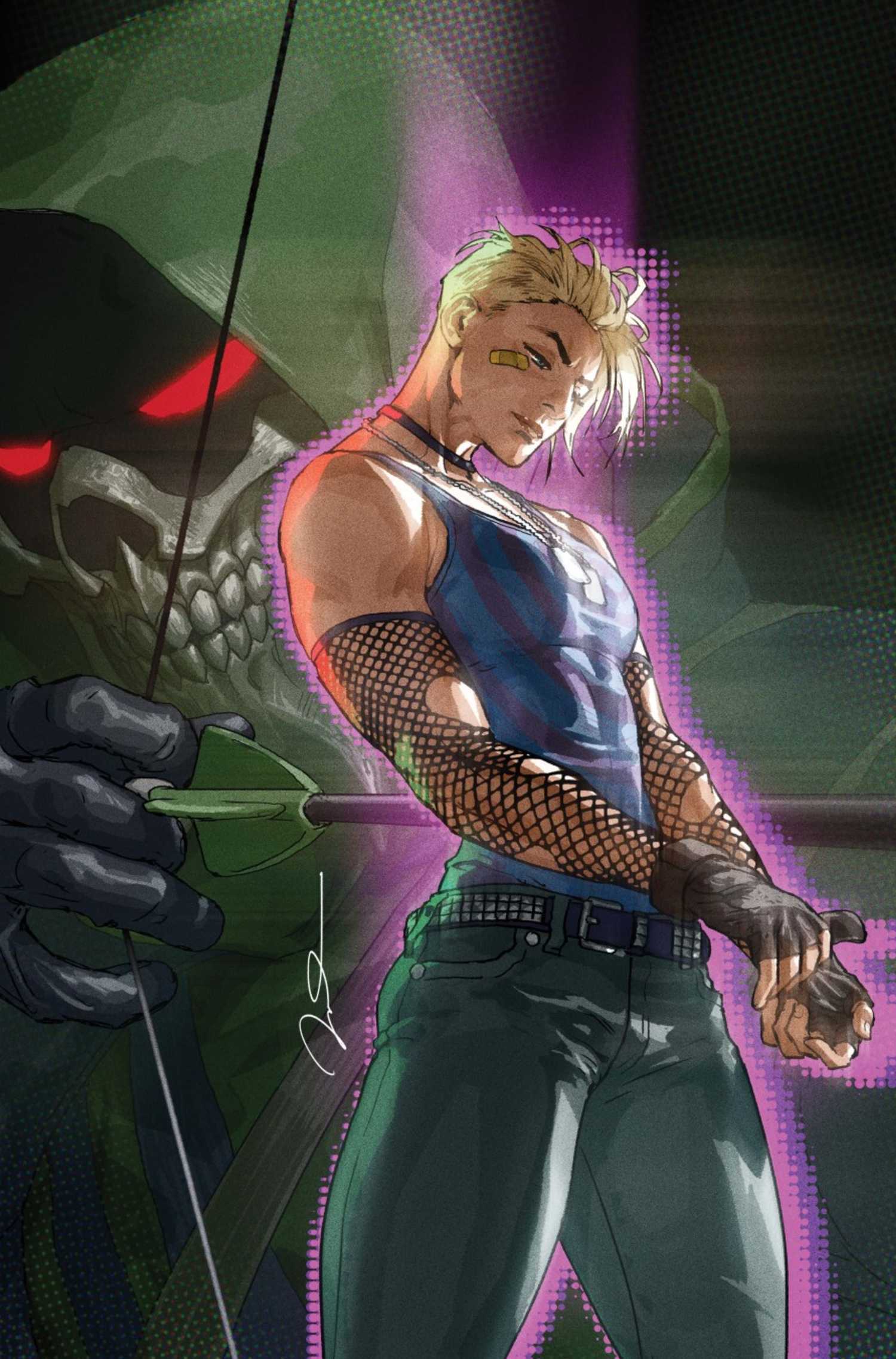 absolute green arrow 2 variant cover showing him and black canary