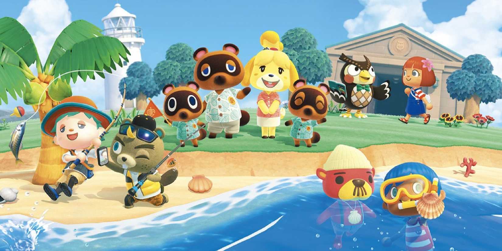 Animal Crossing New Horizons characters on the island