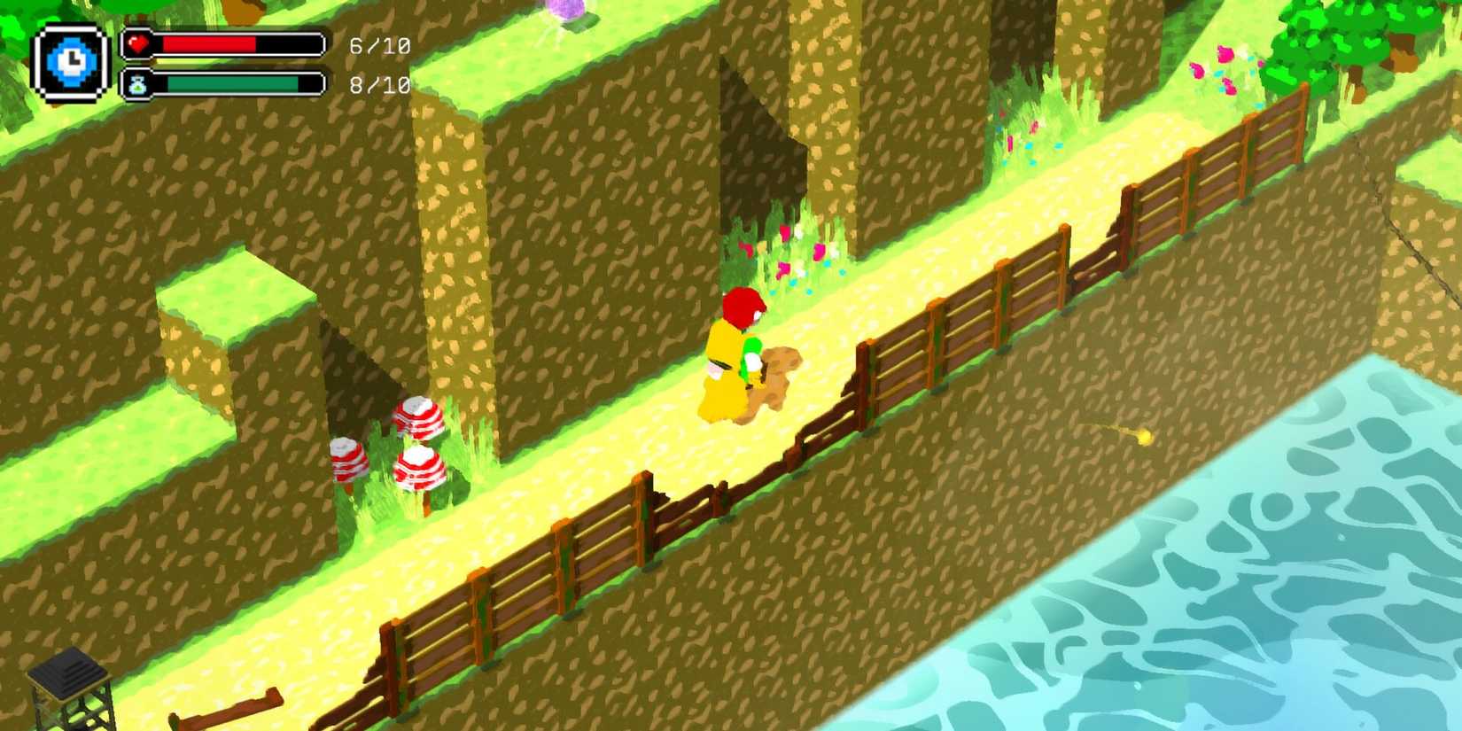 Antediluvial Yalroc Island screenshot of a player running down a path outside