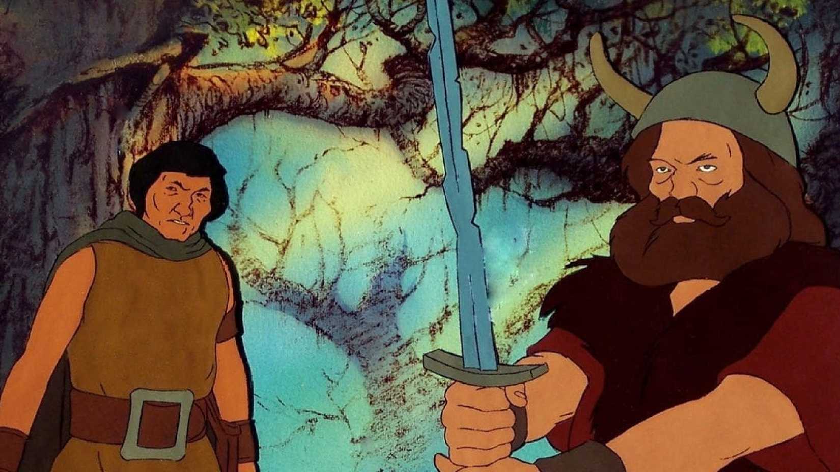 aragorn and boromir stand together in the 1978 animated the lord of the rings