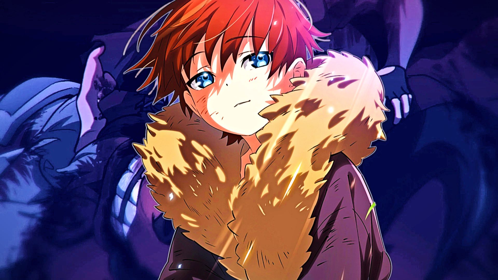 Arthur Leywin from The Beginning After the End with a background of Monster Eater