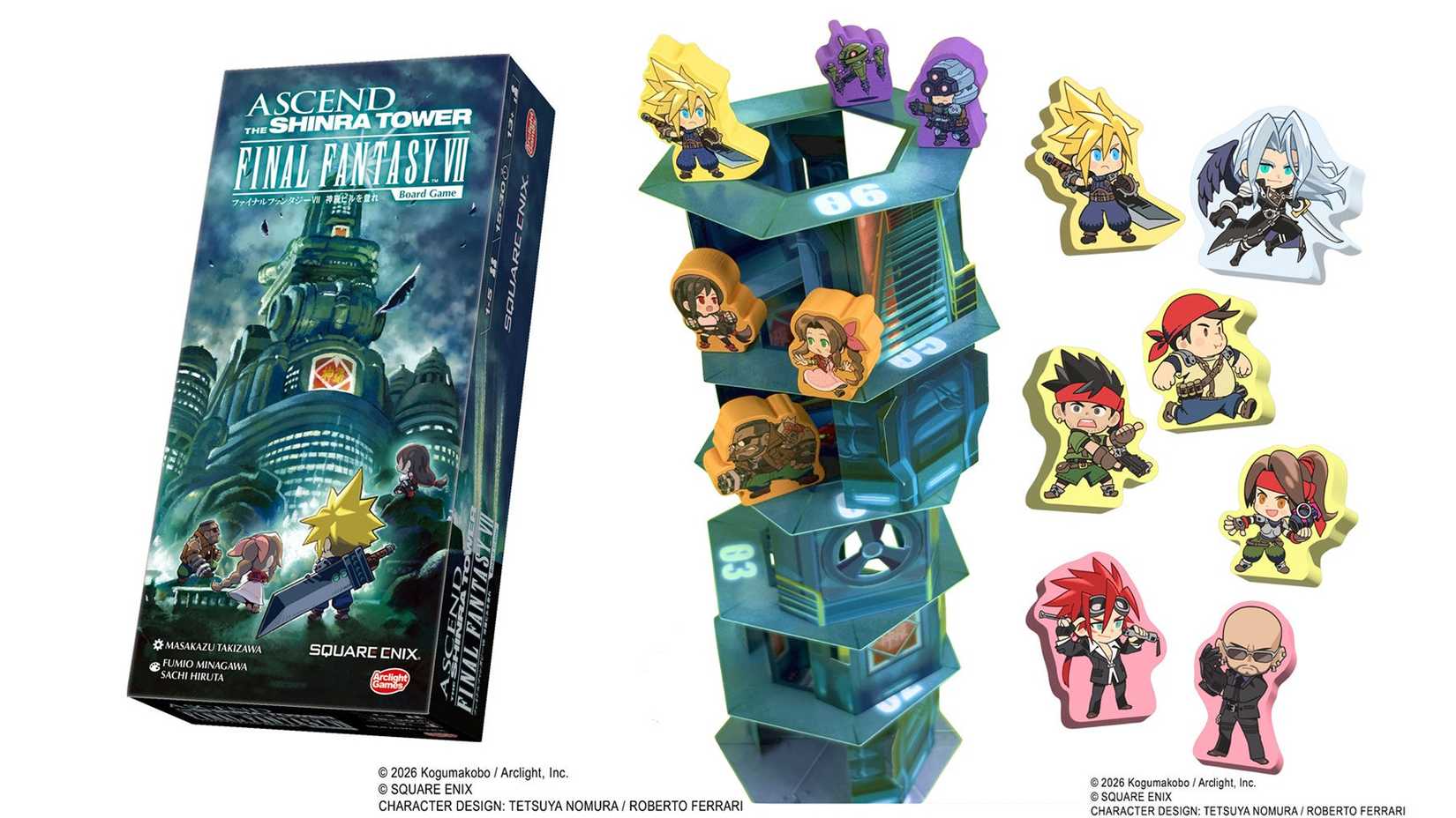 Ascend The Shinra Tower board game contents