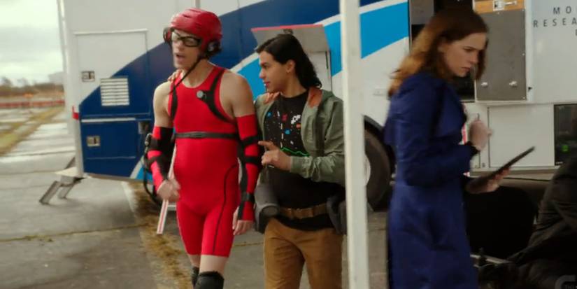 Barry Allen The Flash Pilot in a prototype suit