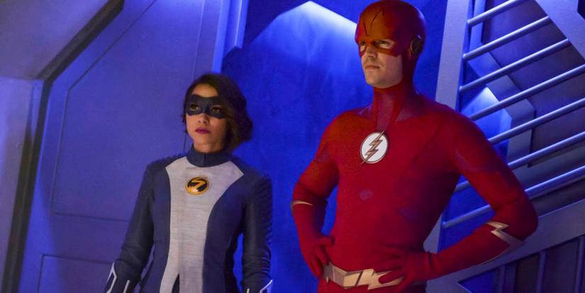 Barry Allen com Nora Allen na quinta temporada de The Flash