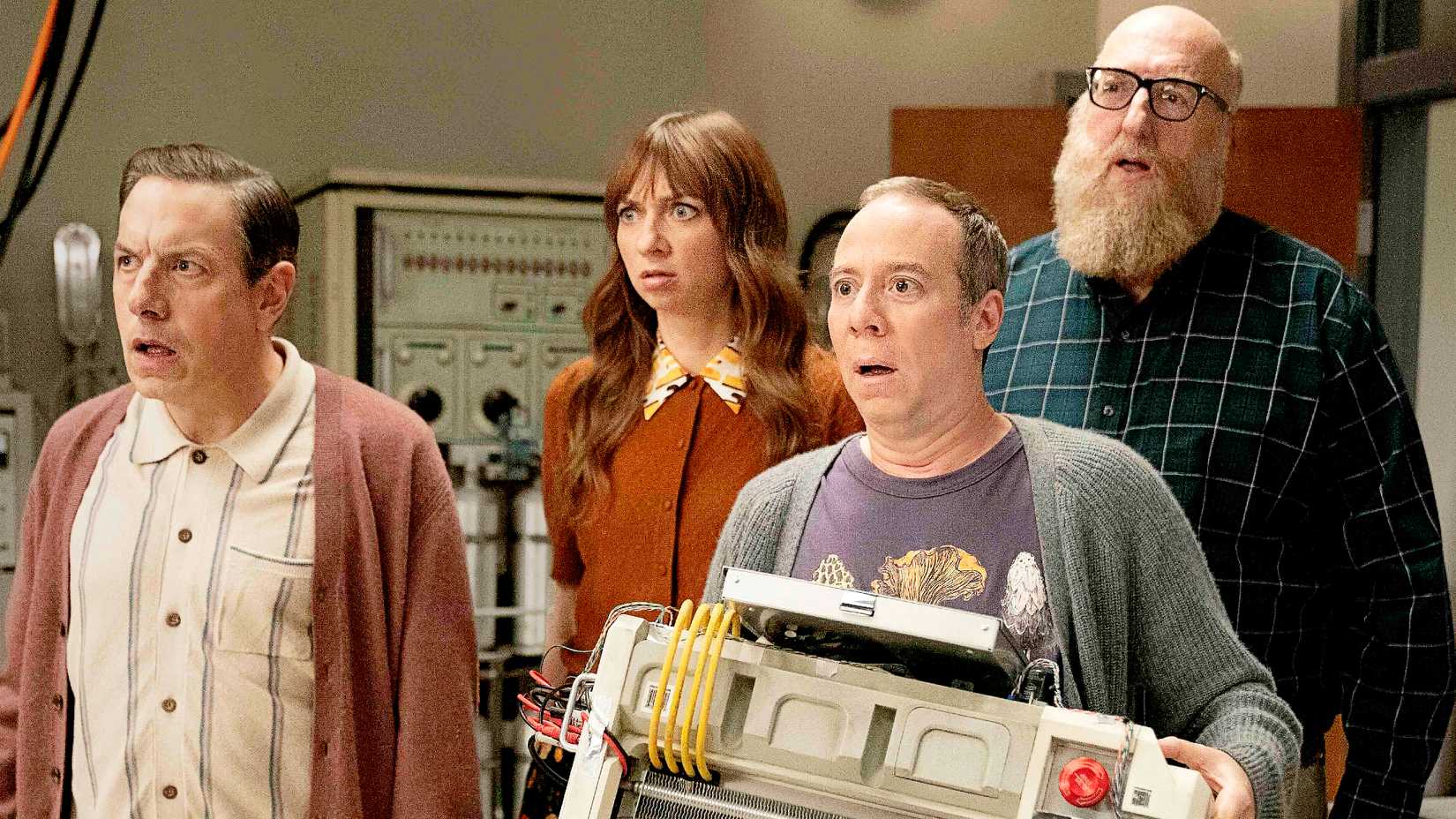 Barry, Denise, Stuart e Bert em Stuart Fails to Save the Universe