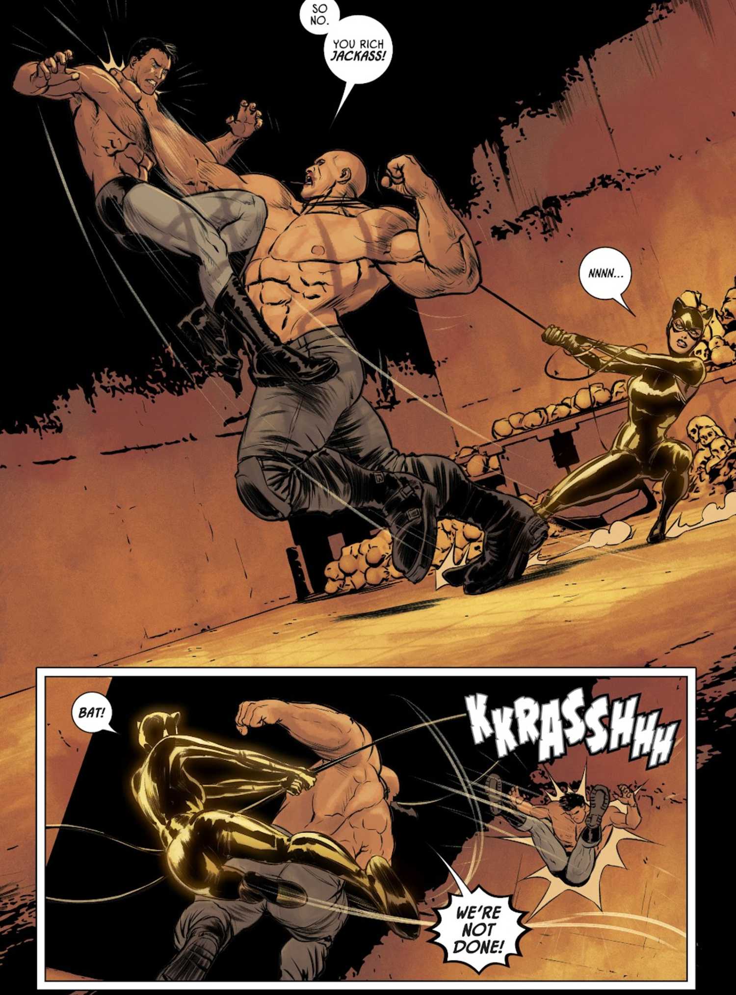 BATMAN AND CATWOMAN VERSUS BANE WITHOUT THE VENOM