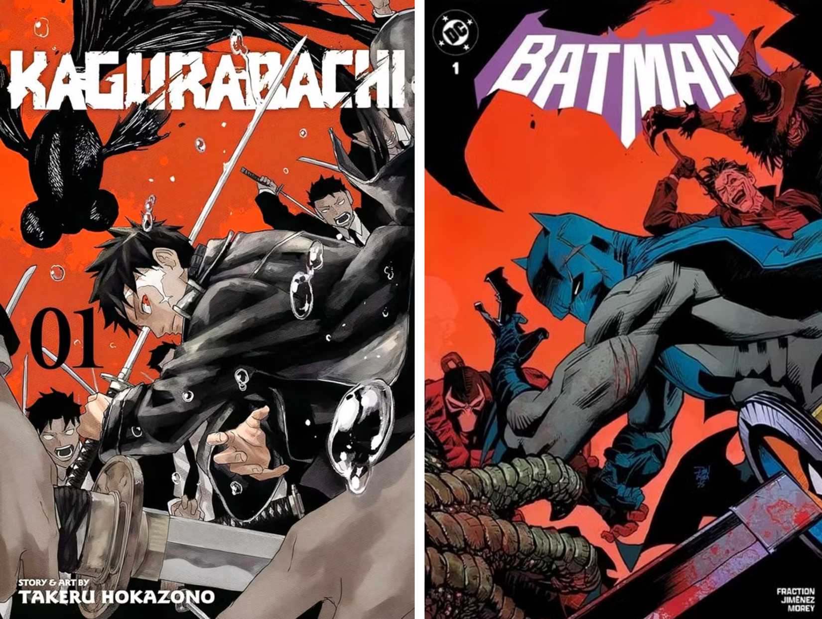 batman cover art tributing Kagurabachi