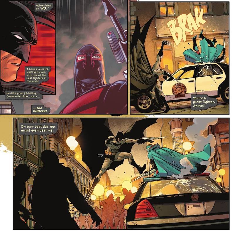 BATMAN FIGHTS KGBEAST IN HIS GUISE AS CAPTAIN STAR