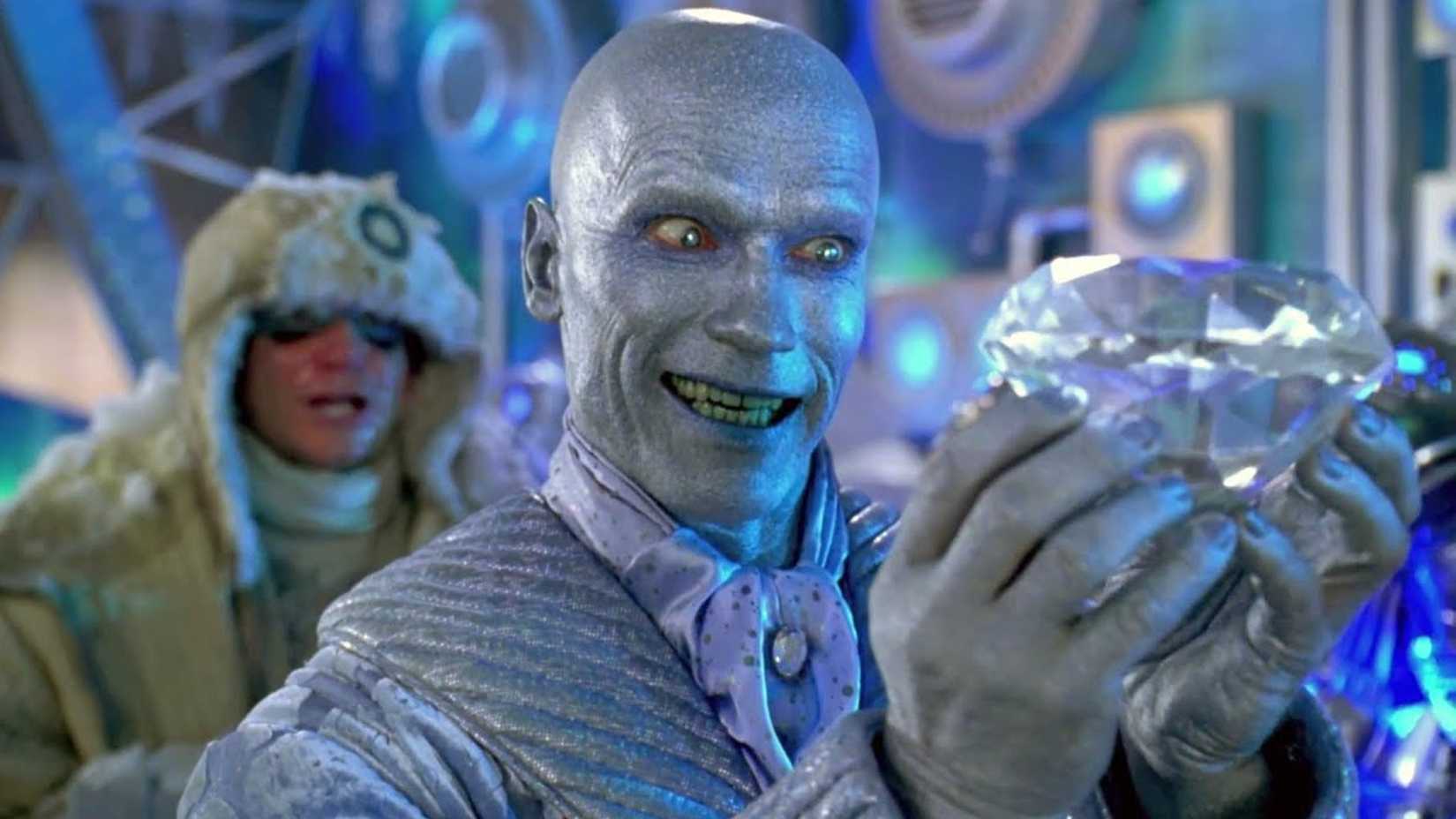 Mr. Freeze looks at a gem in Batman and Robin