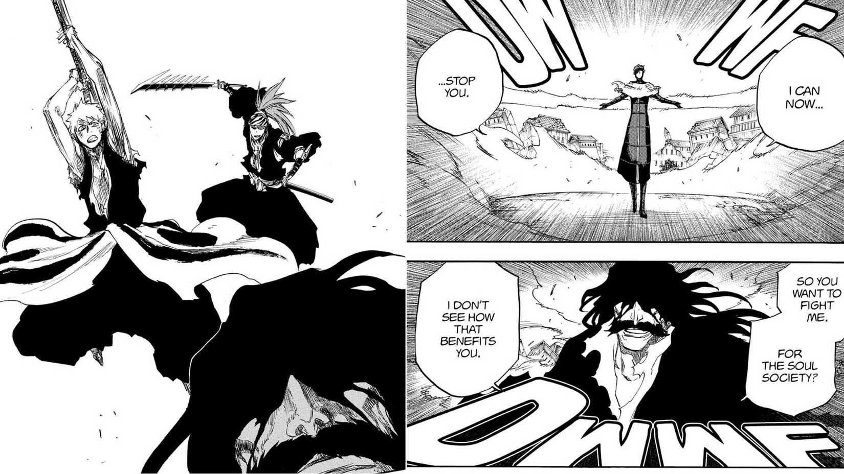 Bleach chapter 682 final fight Ichigo, Aizen, and Renji vs. Yhwach
