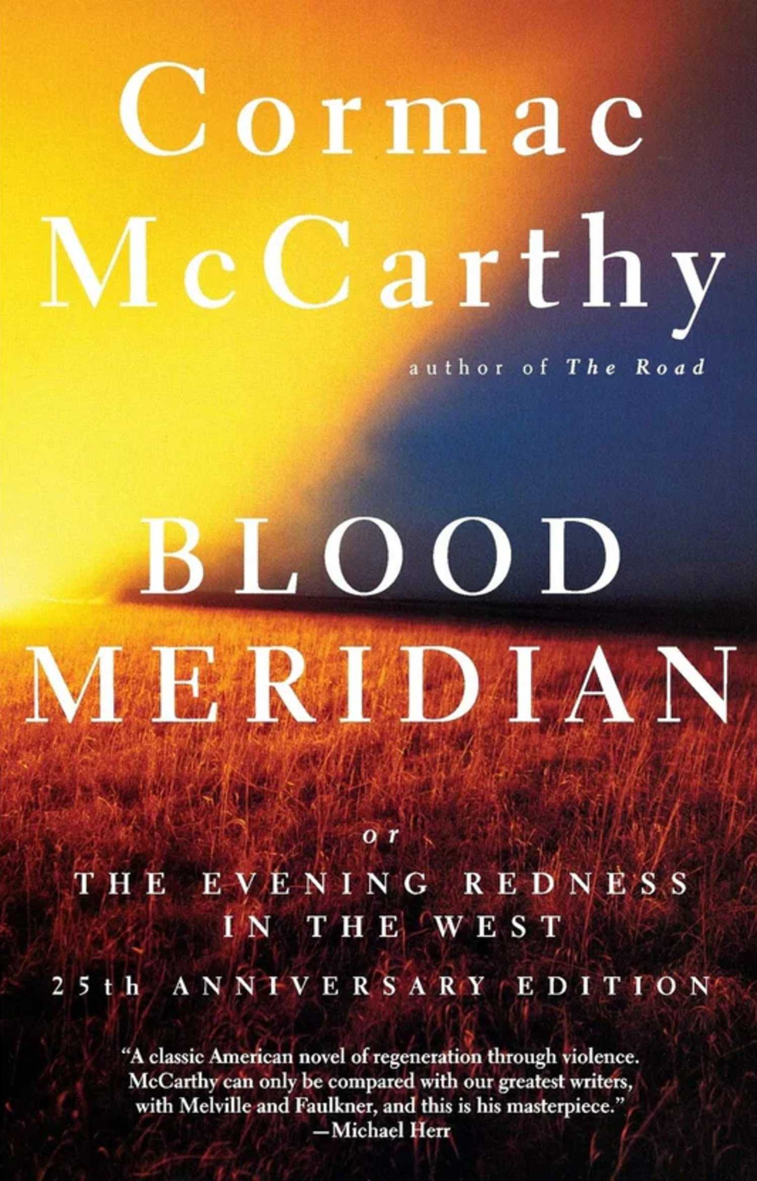 blood meridian book cover sunrise over an open plain