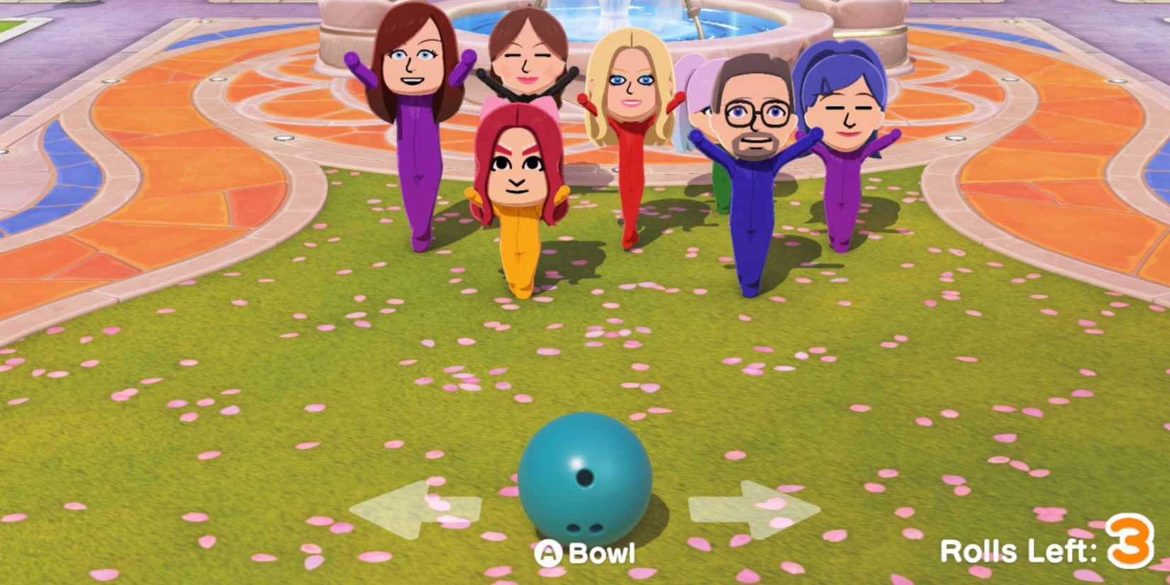 bowling minigame in Tomodachi Life Living the Dream