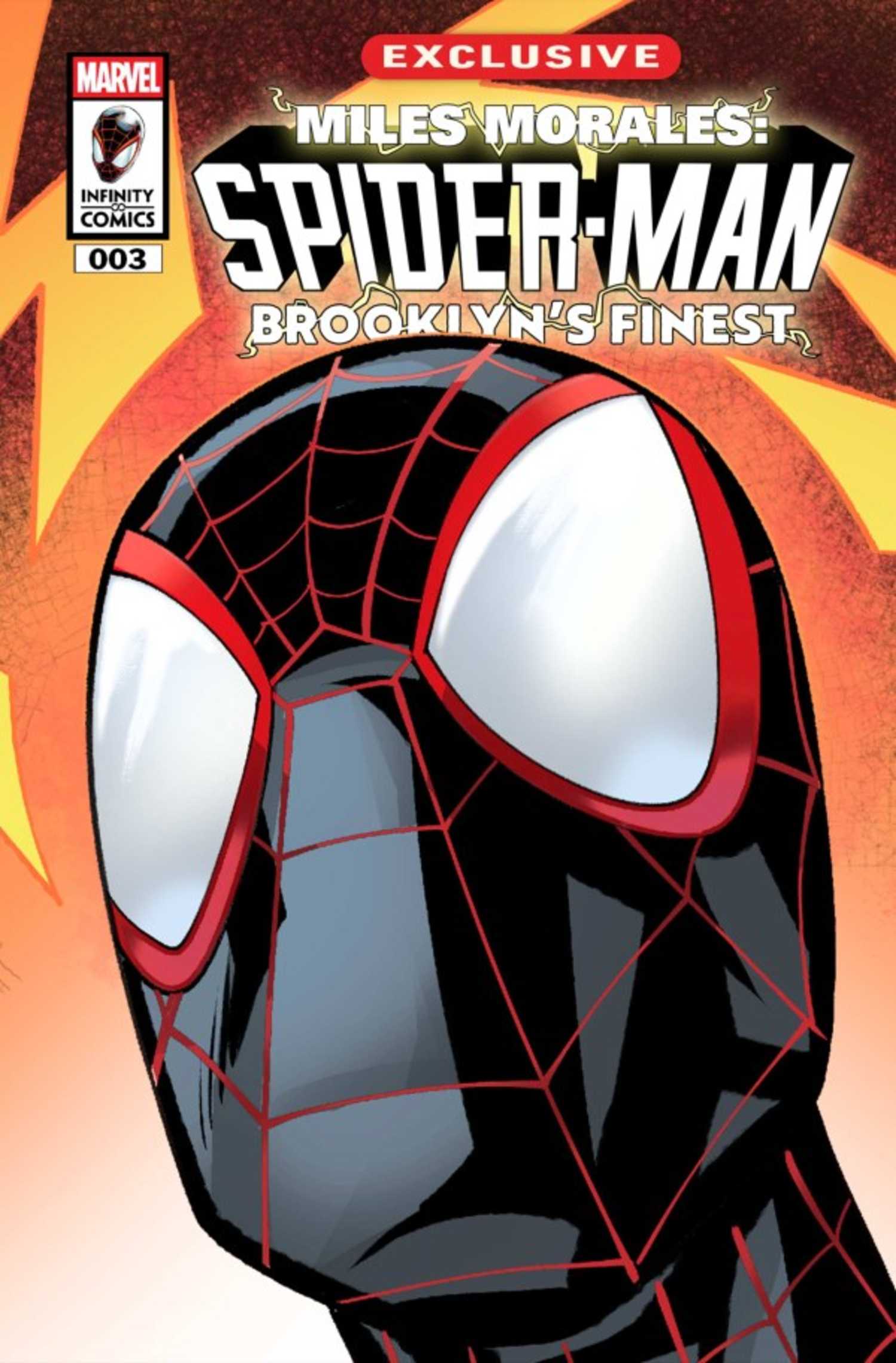  Brooklyn's Finest #3 cover, close up of Miles Morales' Spidey mask