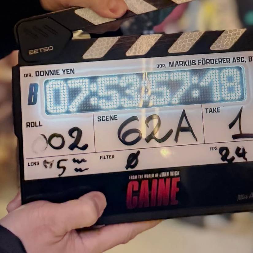 Donnie Yen em filmagens do filme Caine de John Wick
