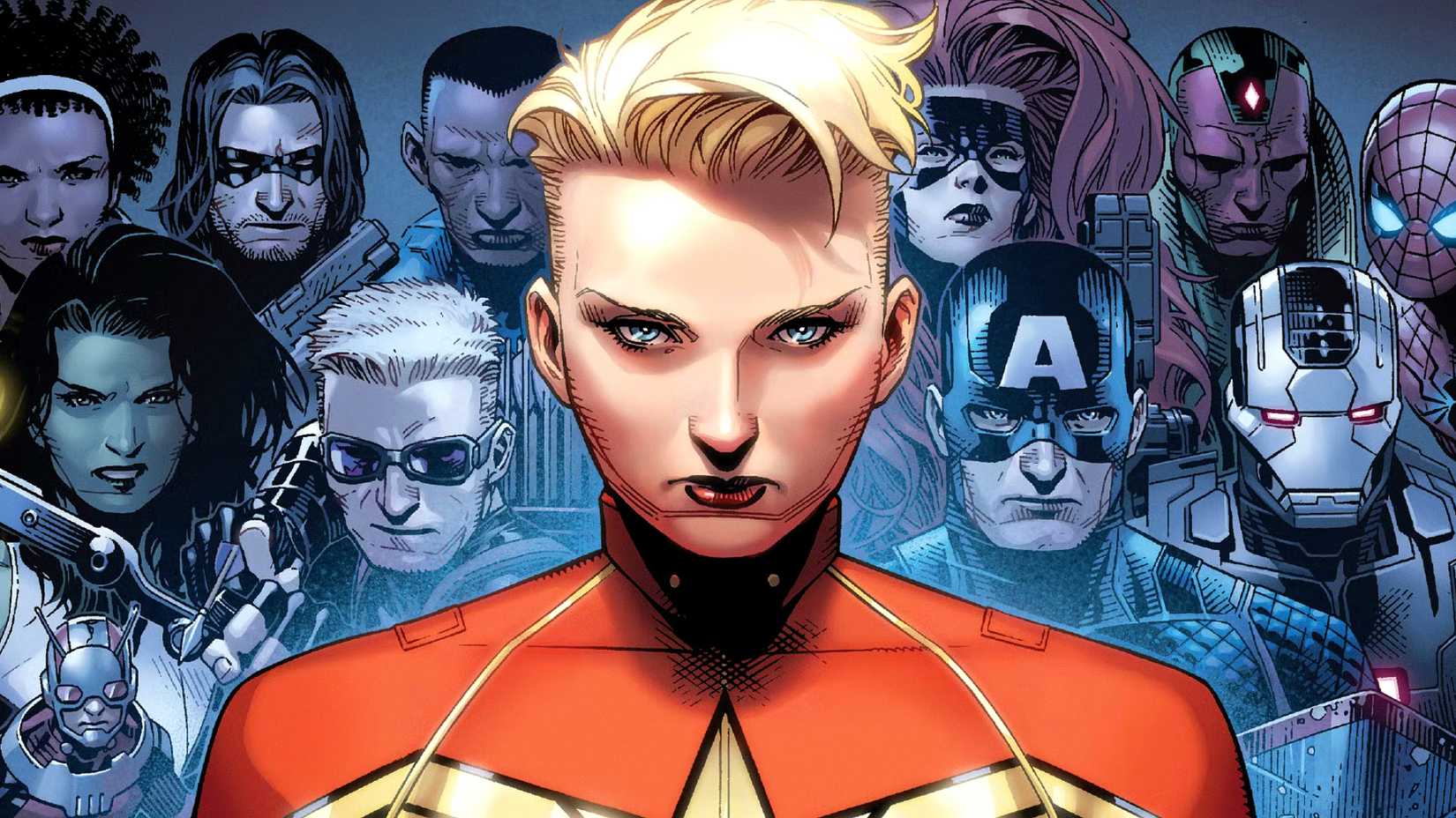 Carol Danvers aka Captain Marvel leads her Avengers faction in Civil War II