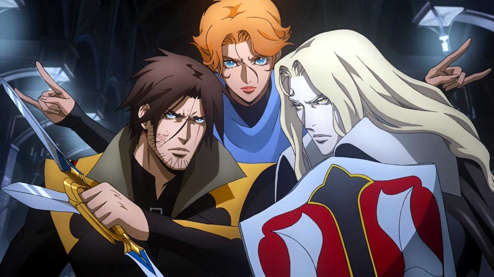 10 Fantasy Shows That Are Even Better The Second Time Around 8 Trevor, Sypha, and Alucard brace themselves for Dracula in Castlevania season 4.