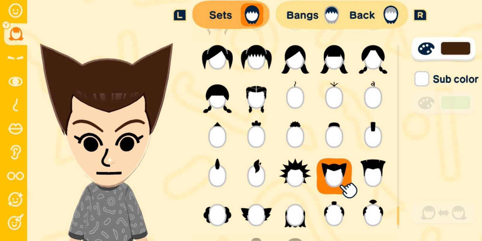 Character creator in Tomodachi Life Living The Dream