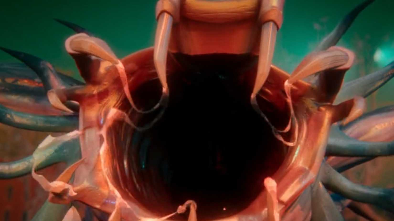 Monstro de vinha de Charlie rugindo em Stranger Things Tales from 85