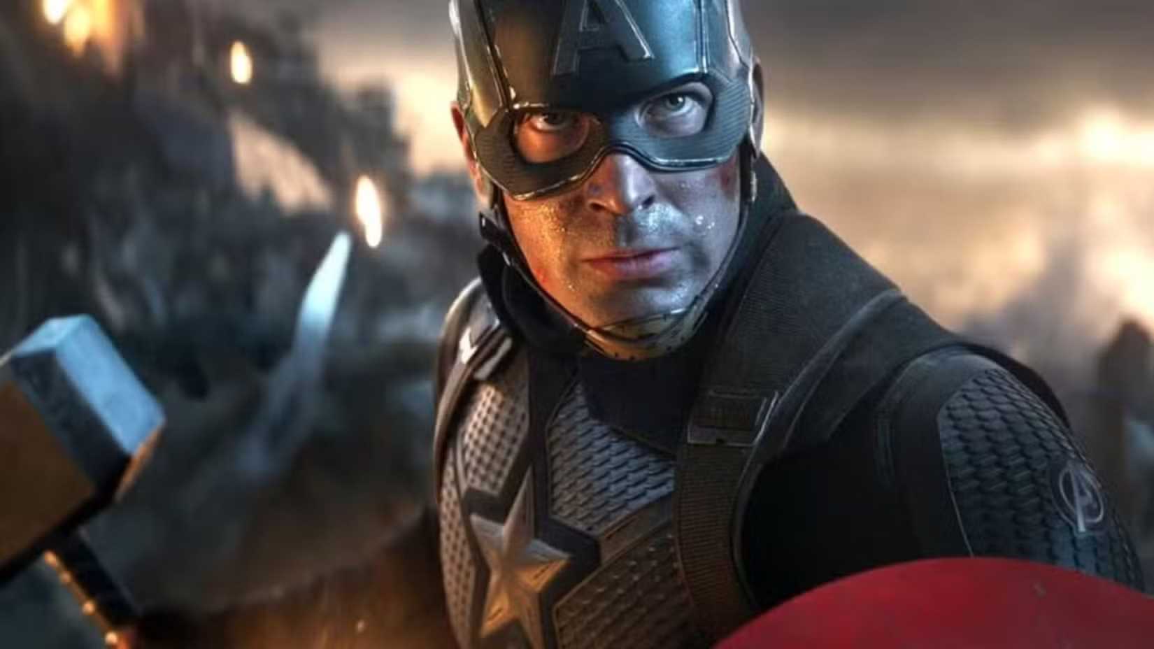 chris evans as captain america in avengers endgame