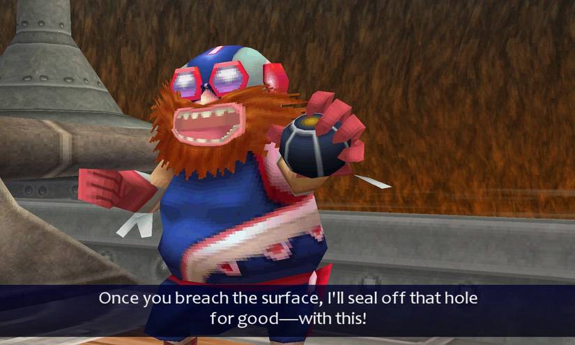 Cid in Final Fantasy 4 planing to blow up a rift