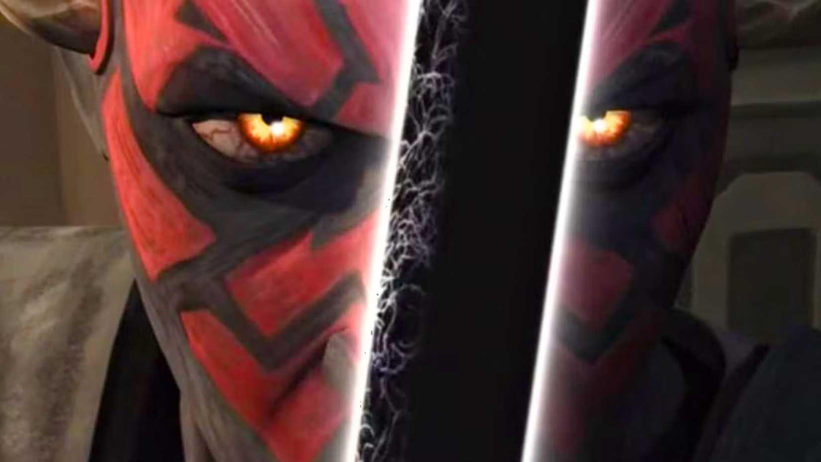 darth maul wielding darksaber