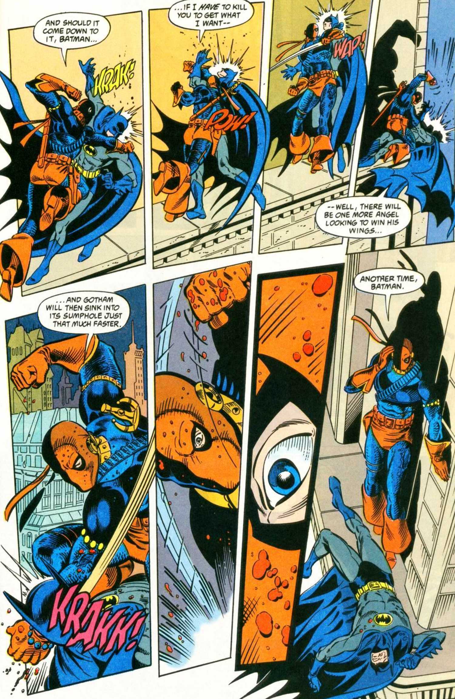 DEATHSTROKE BEATS BATMAN ONE ON ONE
