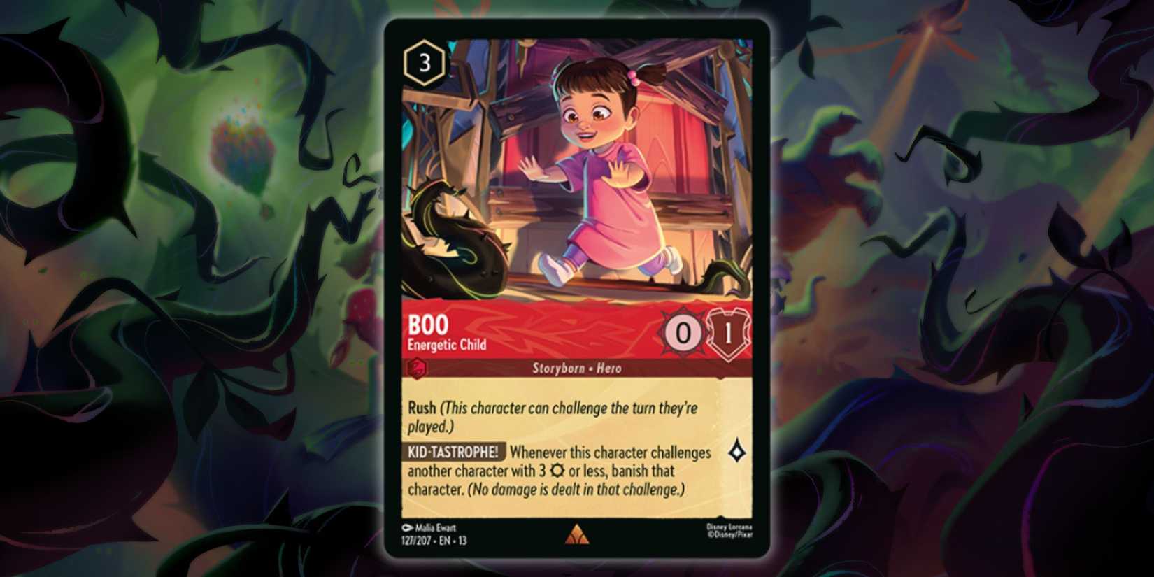 Disney Lorcana Attack of the Vine card for Boo Energetic Child