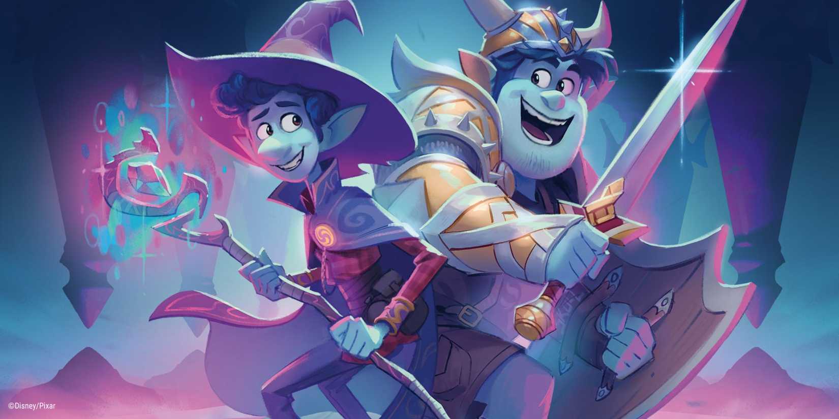 Disney Lorcana key artwork for Onward