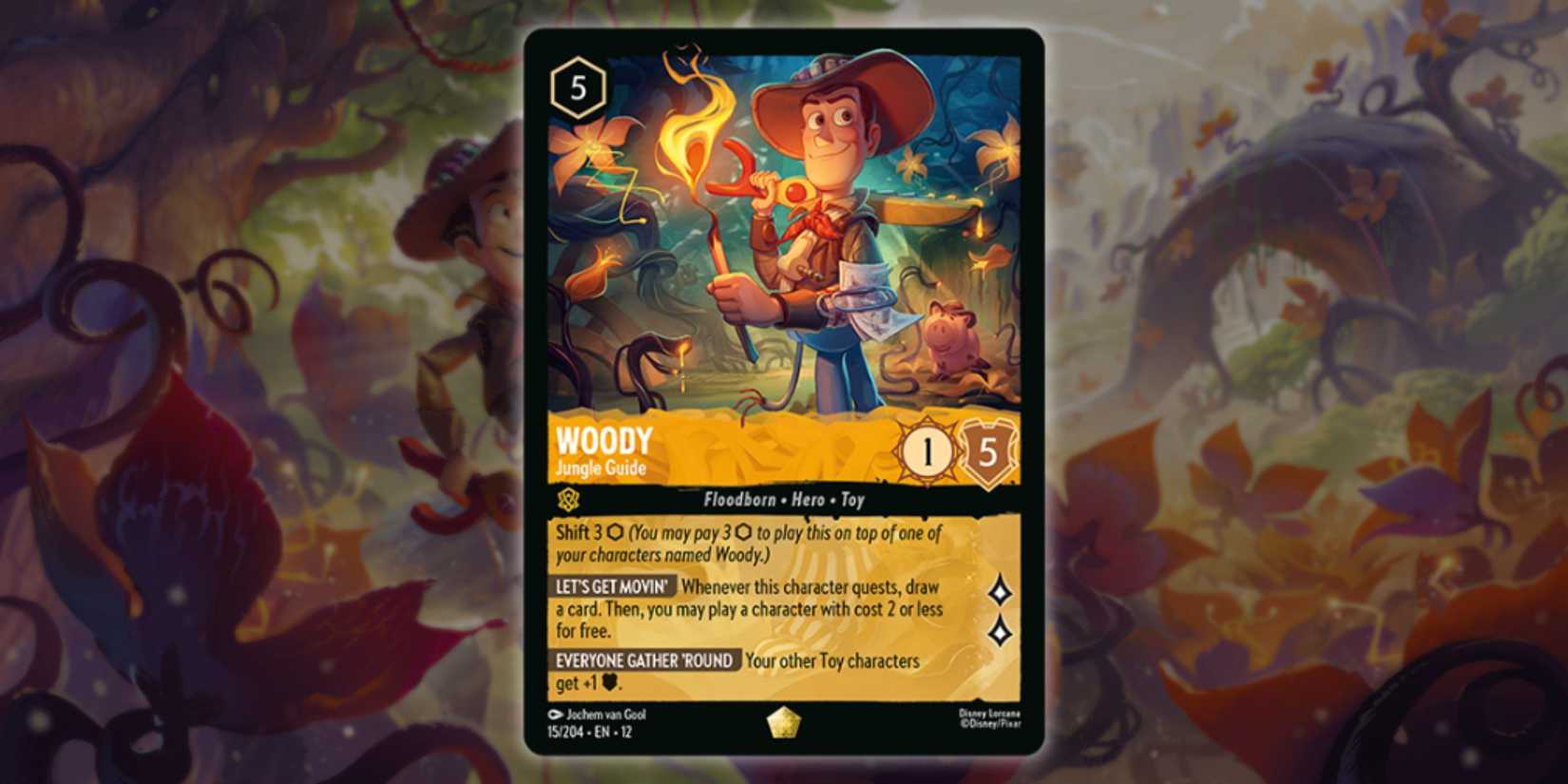 Disney Lorcana Wilds Unknown card for Woody Jungle Guide