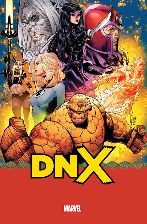 dnx cover showing the x-men and fantastic four uniting