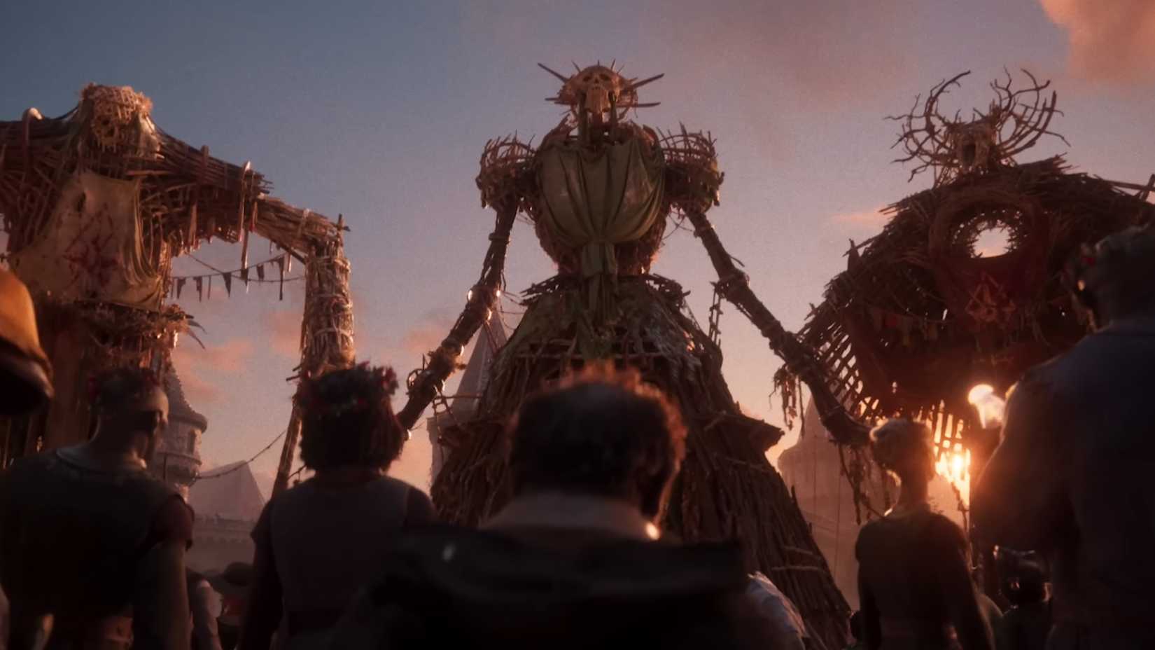 Wicker figures in the Divinity trailer