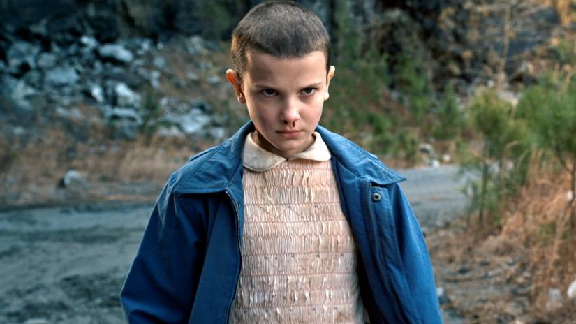 eleven with a nosebleed in stranger things