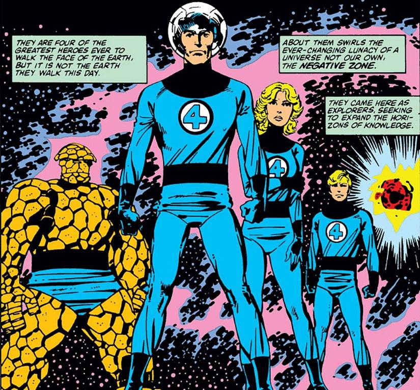 Fantastic Four #256, the FF in their black and blue costumes