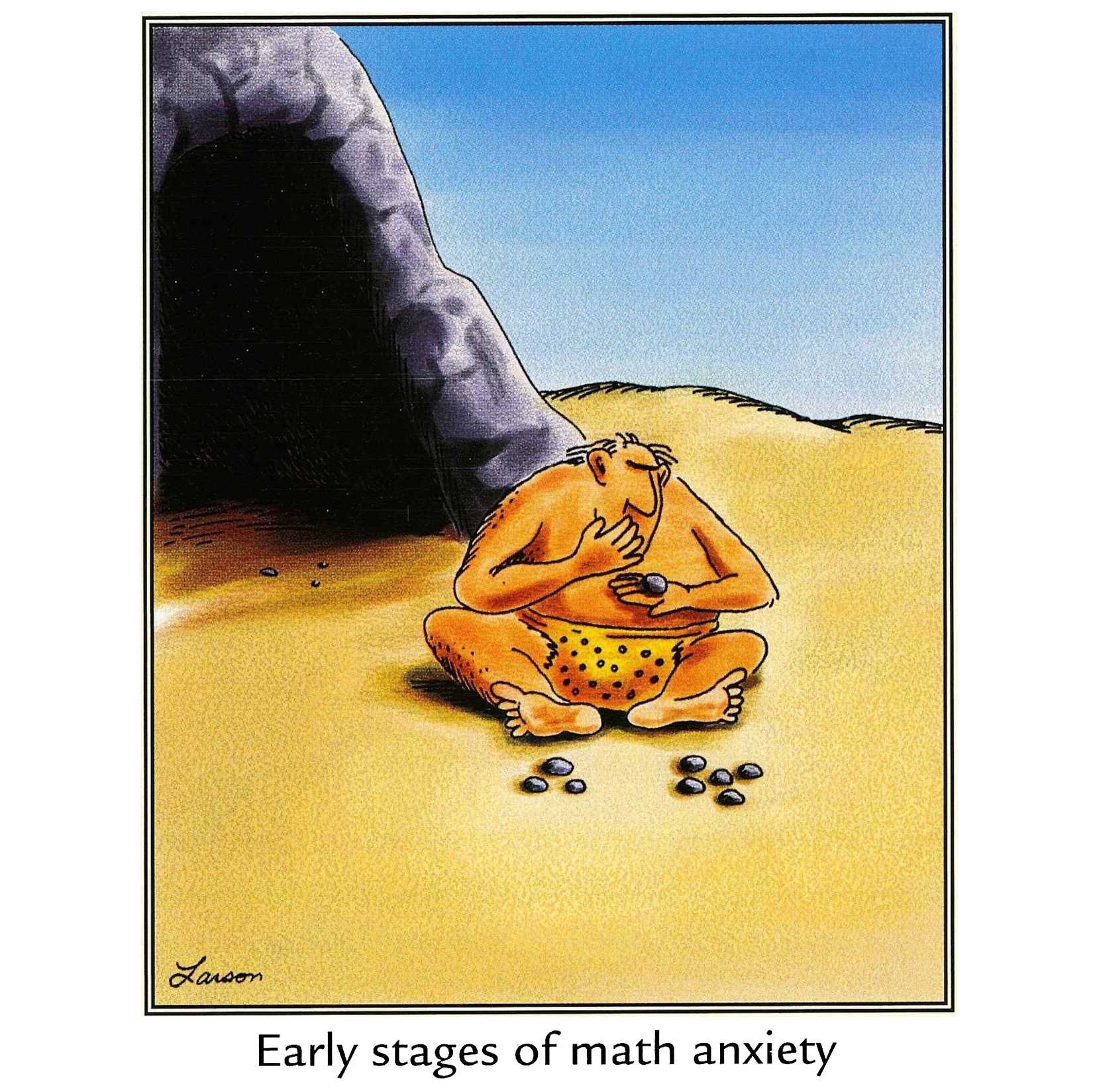 far side caveman math