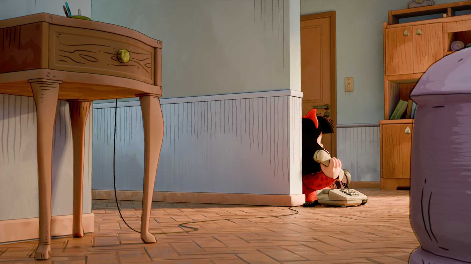 First look shows Mafalda sitting around the corner in an animated living room