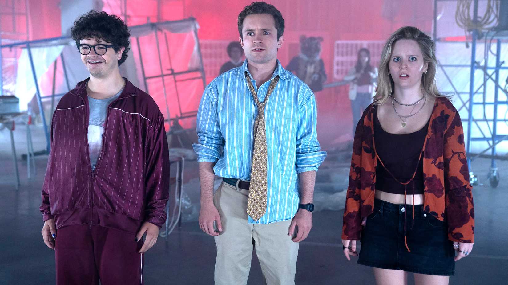 Gaten Matarazzo, Sean Giambrone e Lulu Wilson em cena de Pizza Movie