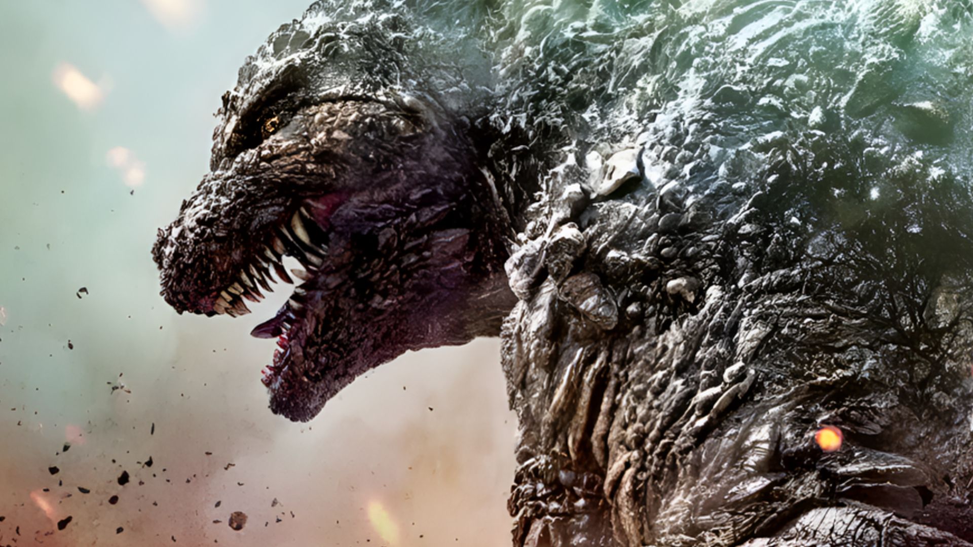 godzilla looking over his shoulder