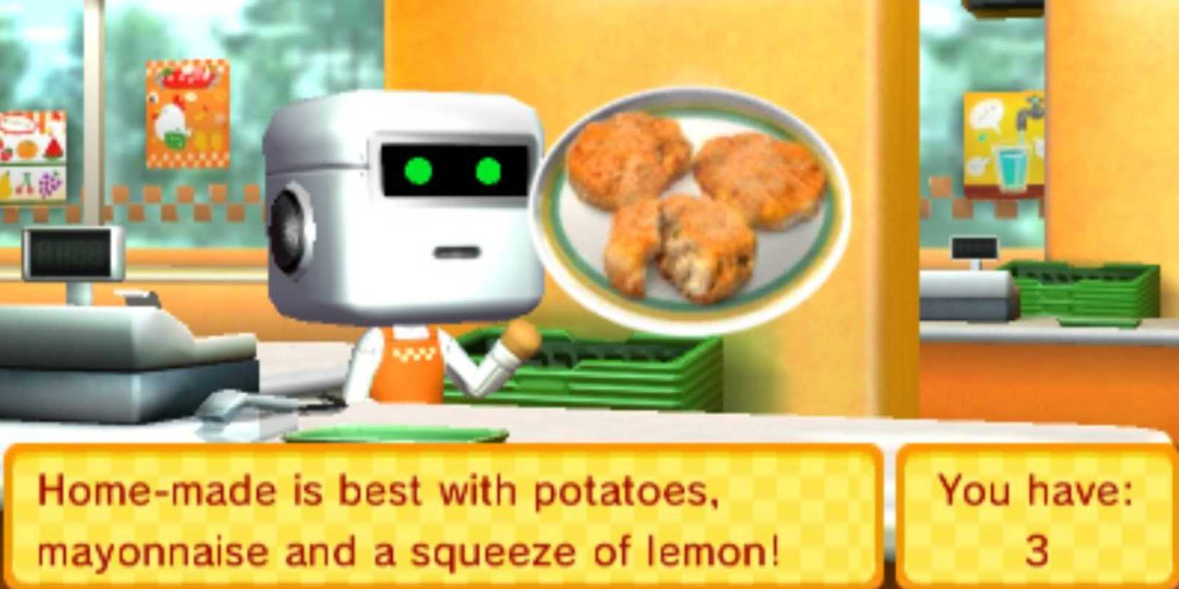 Tomodachi Life store selling potatoes